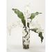 Distinctive Designs Calla Leaf, Cream White Orchid w/ Honeycomb in Open Weave Vase Polysilk | 31 H x 26 W x 17 D in | Wayfair 9871A