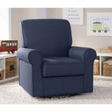 Delta Children Avery Swivel Glider Polyester or Polyester Blend in Gray/Blue | 38.75 H x 34.75 W x 33.25 D in | Wayfair 310310-424