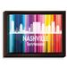 DiaNoche Designs 'City II Nashville Tennessee' Graphic Art Print on Wrapped Framed Canvas in Blue/Green/Indigo | 31.75 H x 41.75 W x 1 D in | Wayfair