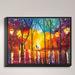 DiaNoche Designs 'Guiding Light' Framed Acrylic Painting Print on Wrapped Canvas in Blue/Brown/Green | 19.75 H x 25.75 W x 1 D in | Wayfair