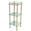 Allied Brass 14" W x 38" H Bathroom Shelf Metal in Yellow | 38 H x 14 W x 12 D in | Wayfair ET-14X143TGL-PB