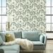 York Wallcoverings Candice Olson Modern Artisan Second Edition Flourish 27' L x 27" W Wallpaper Double Roll Paper in White/Brown | 27 W in | Wayfair