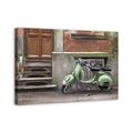 Ebern Designs 'Mint Scooter' Print on Canvas Metal in Green | 32 H x 48 W x 48 D in | Wayfair EBND6041 40810999