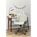 Elle Decor Ophelia Modern Low-Back Office Chair, Bentwood Frame, Chrome Finish Swivel Metal Base Upholstered in Gray | Wayfair 48215D