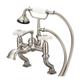 dCOR design Stonington Triple Handle Deck Mounted Clawfoot tub faucet w/ Handheld Shower in Gray | 13.75 H in | Wayfair DCRN3707 32609050