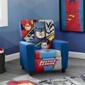 Delta Children DC Comics Justice League High Back Upholstered Chair Polyester in Blue/Brown | 24.8 H x 22.05 W x 22.05 D in | Wayfair