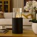 Ebern Designs Lamariah Metal Bio-Ethanol Outdoor Tabletop Fireplace w/ Flame Guard in Black | 19.25 H x 8.25 W x 8.25 D in | Wayfair