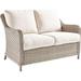 Birch Lane™ Sky Loveseat w/ Cushions All - Weather Wicker/Wicker/Rattan/Sunbrella® Fabric Included in Brown | 34 H x 51.5 W x 33.5 D in | Outdoor Furniture | Wayfair