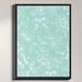 DiaNoche Designs 'Blue Flora Mix' Graphic Art Print on Wrapped Framed Canvas in Blue/White | 21.75 H x 17.75 W x 1 D in | Wayfair