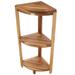 EcoDecors Snazzy Teak Shelf Corner Shower Caddy Organizer EarthyTeak™ Solid Wood in Brown | 33 H x 12 W x 12 D in | Wayfair ED981