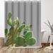 East Urban Home 71" x 74" Shower Curtain, Minimal Cactus by Emanuela Carratoni Polyester in Gray/Green | 74 H x 71 W in | Wayfair