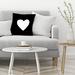 East Urban Home Big Heart Square Pillow Cover & Insert Polyester/Polyfill blend | 14 H x 14 W x 1.5 D in | Wayfair 07DE0F61F3754517B5635C818583B9D2