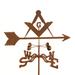 EZ Vane Inc Masons Weathervane Metal/Steel in Brown/Gray | 24 H x 21 W x 9 D in | Wayfair Masons Weathervane - Garden Mount