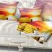 East Urban Home Seascape Burning Sunset in Sky Lumbar Pillow Polyester/Polyfill blend | 12 H x 20 W x 5 D in | Wayfair