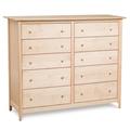 Copeland Furniture Sarah 10 Drawer 59.25" W Chest Wood in Red | 48.5 H x 59.25 W x 20.25 D in | Wayfair 2-SRH-80-62