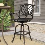 Fleur De Lis Living Racette 29.5" Patio Bar Stools in Brown | 48.75 H x 22.25 W x 26.5 D in | Wayfair FDLL4101 40659409