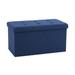 Seville Classics Inc. Seville Classics 30" W Storage Ottoman Polyester/Upholstered in Blue | 15.7 H x 31.5 W x 15.7 D in | Wayfair WEB366