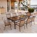 Fleur De Lis Living Bucher 9 Piece Outdoor Dining Set Glass/Metal | 29.05 H x 83.74 W x 41.81 D in | Wayfair 298020D5FACC4B49B3CD08D15CFE14A7