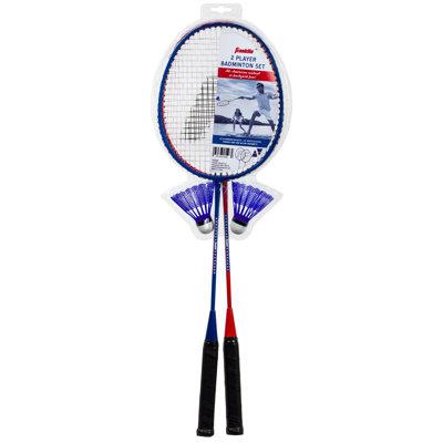 Franklin Sports 2 Player Badminton Racket Set Plastic/Metal in Blue/Red, Size 3.5 H x 3.5 W x 3.5 D in | Wayfair 52020X