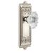Grandeur Windsor Plate Single Dummy w/ Biarritz Crystal Door Knob Brass/Crystal in Gray | 2.75 H x 1.8 W x 2.2 D in | Wayfair 800539