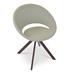 sohoConcept Crescent Metal Solid Back Dining Chair Faux Leather/Upholstered/Metal in Gray/Brown | 29 H x 23.75 W x 21 D in | Wayfair DC2010-65