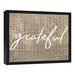 Gracie Oaks 'Rustic Grateful' Framed Textual Art on Canvas Canvas | 21.73 H x 17.73 W x 1.25 D in | Wayfair GRKS8766 43228217