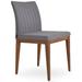 sohoConcept Zeyno Metal Solid Back Side Chair Faux Leather/Upholstered/Metal/Fabric in Gray | 32 H x 17 W x 21 D in | Wayfair DC20011-19