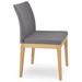 sohoConcept Zeyno Metal Solid Back Side Chair Faux Leather/Upholstered/Metal/Fabric in Gray | 32 H x 17 W x 21 D in | Wayfair DC20011-14