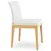 sohoConcept Zeyno Metal Solid Back Side Chair Faux Leather/Upholstered/Metal/Fabric in White | 32 H x 17 W x 21 D in | Wayfair DC20011-12