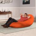 Jaxx Nimbus Spandex Large Bean Bag Chair & Lounger Performance Fabric/Fade Resistant in Orange/Brown | 14 H x 56 W x 38 D in | Wayfair 16759162