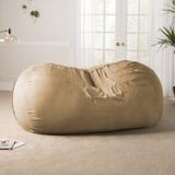 Hokku Designs 7 Foot Giant Bean Bag Sofa Chenille/Fade Resistant/Microfiber/Microsuede | 36 H x 47 W x 86 D in | Wayfair LDER5448 42672522