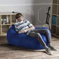 Jaxx Jr. Bean Bags 4-Foot Bean Bag Chair & Lounger Fade Resistant/Microfiber/Microsuede/Microfiber/Microsuede in Blue/Brown | Wayfair 11641279