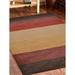 Brown/Red 72 x 0.75 in Area Rug - Latitude Run® Kenshawn Striped Hand-Knotted Wool Brown Area Rug Wool | 72 W x 0.75 D in | Wayfair