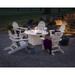 POLYWOOD® Classic Folding Adirondack 6-Piece Conversation Set w/ Fire Pit Outdoor Table | Wayfair PWS414-1-BL