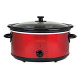 Nesco Analog Slow Cooker Stainless Steel/Ceramic in Red | 6 Qt | Wayfair SC-6-22