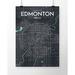 OurPoster.com 'Edmonton City Map' Graphic Art Print Poster in Dream Paper in White | 36 H x 24 W x 0.05 D in | Wayfair OP-YEGE01EN