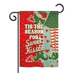 Breeze Decor Season Sweet Kisses Winter Vertical American 2-Sided 19 x 13 in. Garden Flag, Polyester in Red/Green | 18.5 H x 13 W in | Wayfair