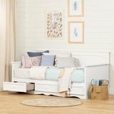 South Shore Savannah Twin Daybed Wood in White | 38 H x 42.75 W x 79.5 D in | Wayfair 11685
