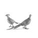 Vagabond House 2 Piece Morning Hunt Pewter Pheasant Figurine Set Metal in Gray | 6 H x 10 W x 3 D in | Wayfair V920