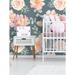 House of Hampton® Bealle Removable Nursery Vintage Floral 4.17' L x 25" W Peel & Stick Wallpaper Roll Vinyl in Gray/Pink | Wayfair
