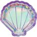 The Holiday Aisle® Mcintosh Mermaid Party Shaped Paper Dessert Plate in Blue | Wayfair 632358F13AF64F8CB546165C39824627