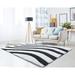 Black/White 63 x 1.2 in Area Rug - Wrought Studio™ Fitts Abstract Shag Jet Black/Pure White Area Rug Polyester | 63 W x 1.2 D in | Wayfair