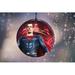 Trend Setters Justice League Movie Superman Hanging Glass Shaped Decoration Glass in Blue/Red | 3.5 H x 3.5 W x 0.25 D in | Wayfair SPCIR760