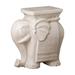 World Menagerie Bromwich Elephant Crackle Garden Stool Ceramic in Gray/White | 17.5 H x 18 W x 9.5 D in | Wayfair 05A79DC738774031837CCA41E84E55C3