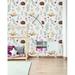 Harriet Bee Rosato Removable Fox Hedgehog & Plant 8.33' L x 25" W Peel & Stick Wallpaper Roll Vinyl | 25 W in | Wayfair