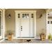Winston Porter Ephrata Home Dog 30 in. x 18 in. Non-Slip Outdoor Door Mat Natural Fiber in Black/Brown/White | Wayfair