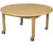 Wood Designs Mobile High Pressure Laminate Circular Activity Table Laminate/Wood in Brown/White | 24 H in | Wayfair HPL42RND24C6