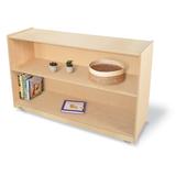 Whitney Brothers® Portable 2 Compartment Shelving Unit w/ Casters Wood in Brown | 30 H x 48 W x 15 D in | Wayfair WB1851