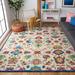 Blue 48 x 0.27 in Indoor Area Rug - World Menagerie Physter Hand-Tufted Wool Ivory/Area Rug Wool | 48 W x 0.27 D in | Wayfair