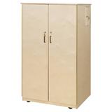 Wood Designs Contender Teacher's Four Cubby Locking Cabinet- RTA Wood in Brown/White | 60 H x 31 W x 25.375 D in | Wayfair C18400-C6